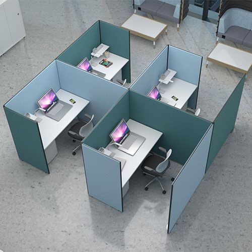 Budget Acoustic Office Pod with 4 workstations. 