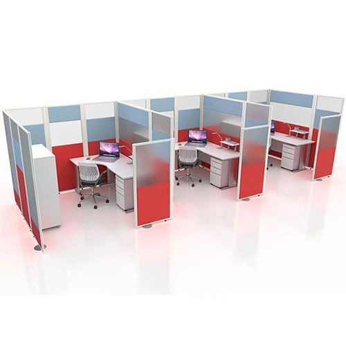 Concept Acoustic Privacy Pod Set of 3 with acoustic and acrylic panels