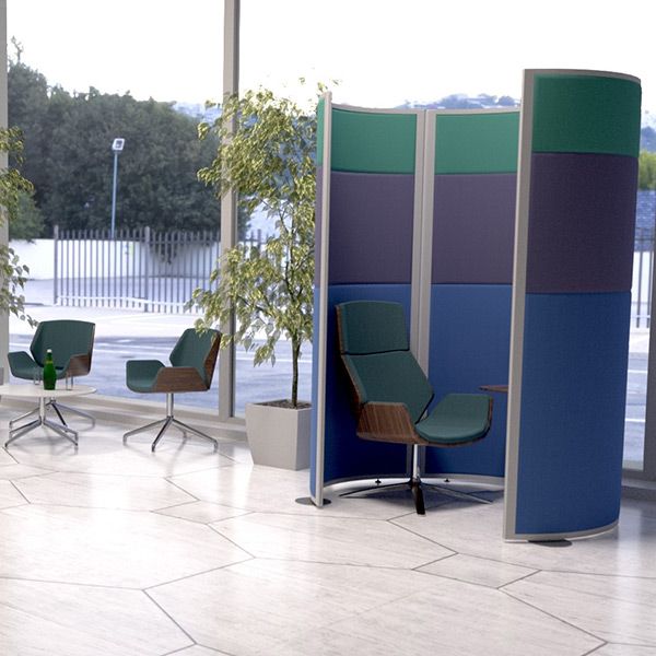 Concept Acoustic Telephone Pod with 3 part acoustic panels. 