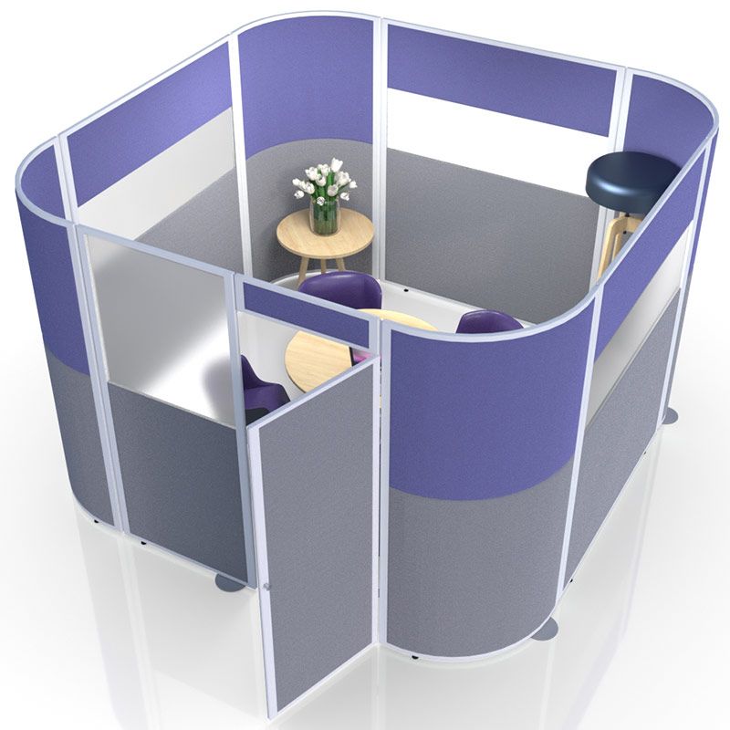 Grand Acoustic Office Pod with 3 part screens and door function 