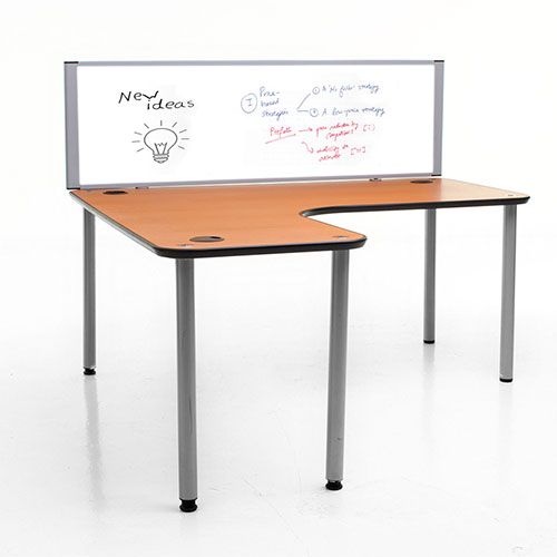 The Morton Laminate desk divider with magentic feature. 