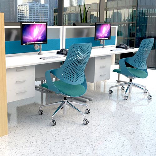 Acoustic desk partitions with frosted acrylic panel