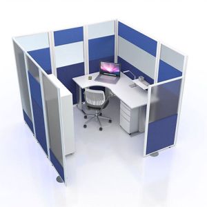 Concept Acoustic Office Privacy Pod with acoustic and acrylic panels. 