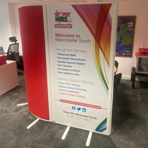 Morton Printed Office Partitions linking with acoustic office screens